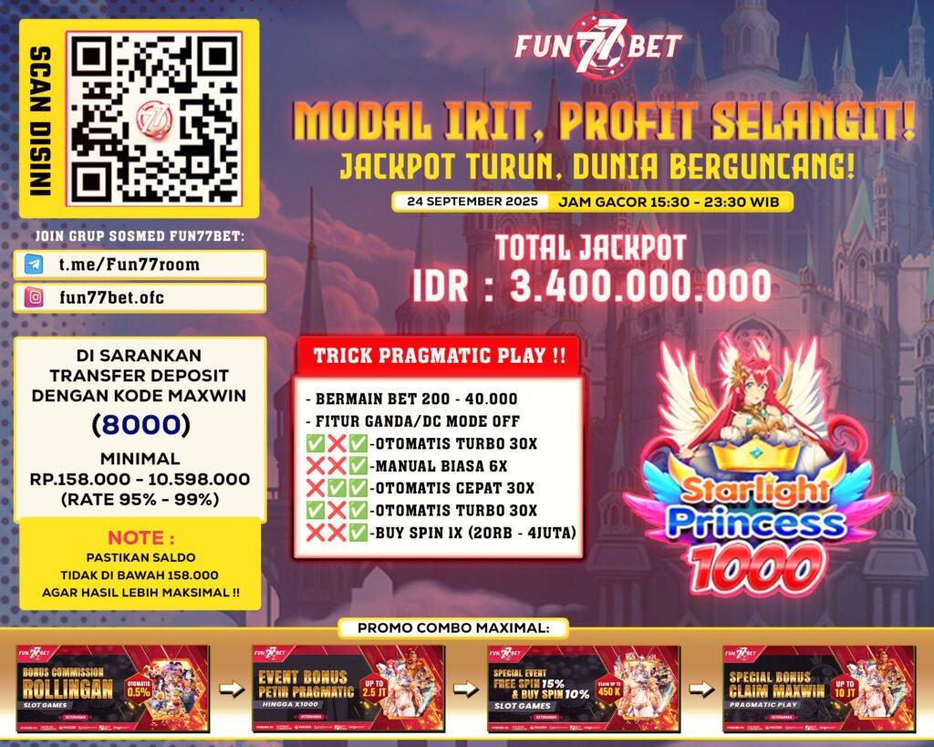 FUN77BET - RTP FUN77BET >> JAMIN MENANG 100% AGENT KAMI SIAP KAWAL KAMU